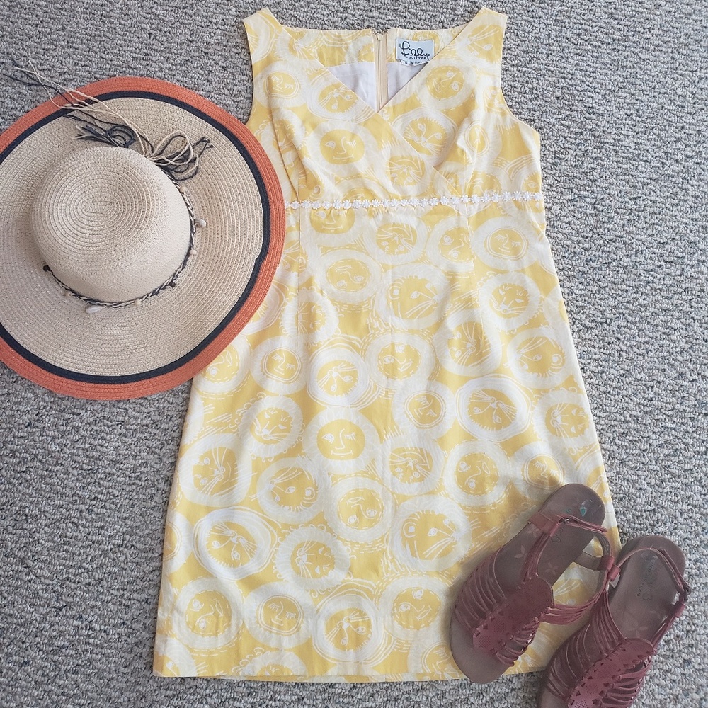 Lilly Pulitzer cat tiger sun shift dress sz8 nwot